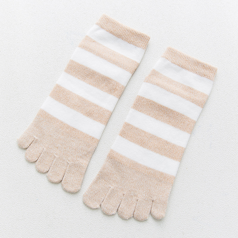 Spring And Autumn Toe Socks Male Cotton Striped Short Tube Socks Absorb Sweat Socks College Sailboat Toe Socks